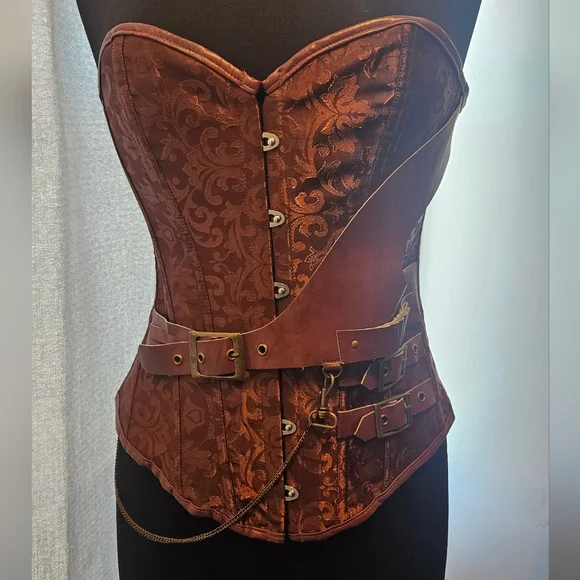 Steampunk/ Pirate Corset with Buckle Details - Picture 2 of 10